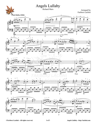 Angels Lullaby 2 Sheet Music