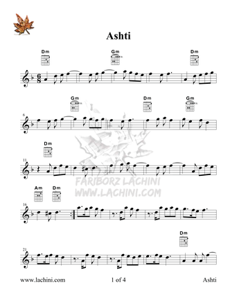 Ashti Sheet Music