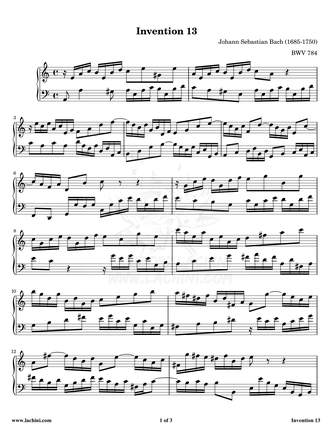 Invention 13 Sheet Music