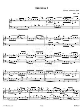 Sinfonia 4 Sheet Music