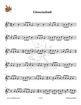 Ghasemabadi Sheet Music