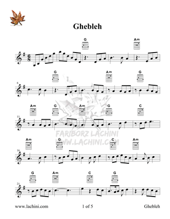 Ghebleh Sheet Music