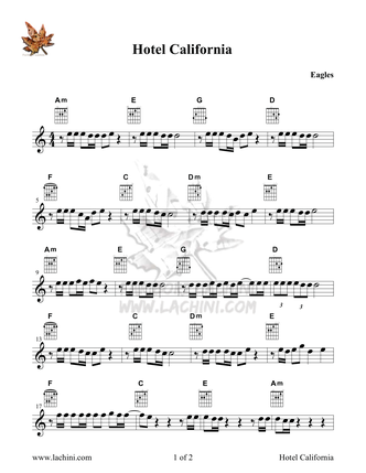 Hotel California Sheet Music