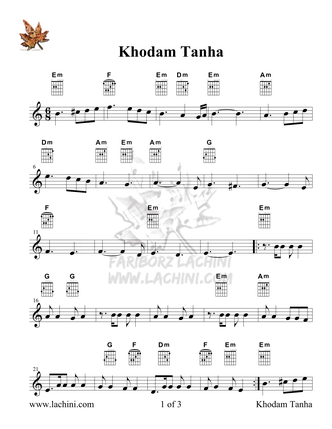 Khodam Tanha Sheet Music