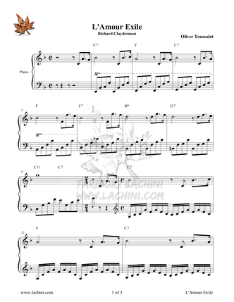 L` Amour Exile Sheet Music