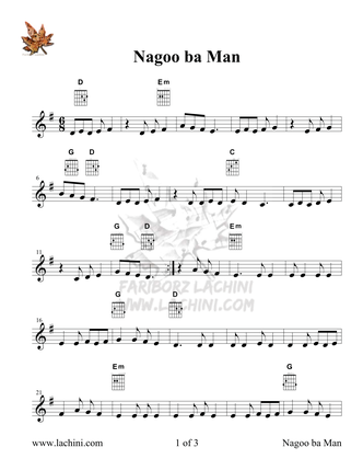 Nagoo ba Man Sheet Music