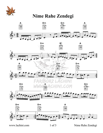 Nime Rahe Zendegi Sheet Music