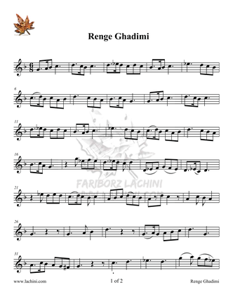 Renge Ghadimi 6 Sheet Music
