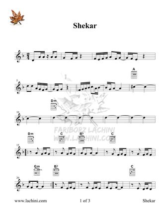 Shekar Sheet Music