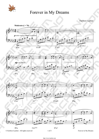 Forever In My Dreams Sheet Music